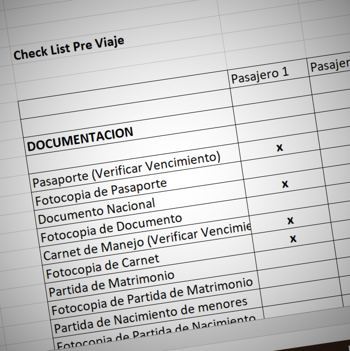 Check List pre viaje