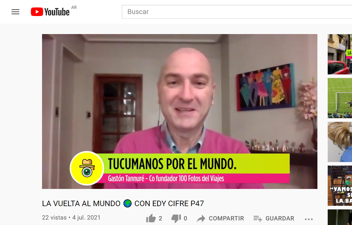 Nota en «La Vuelta al Mundo» de Edy Cifre en el canal de aire TELEFE Tucumán.